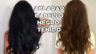 CÓMO ACLARAR CABELLO NEGRO TEÑIDO POCO A POCO EN CASA⎢Aclarar cabello sin maltratarlo⎢DAY ARVIZU♡ [upl. by Salvadore]