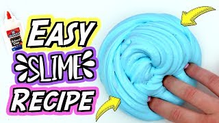 HOW TO MAKE SLIME For Beginners NO FAIL Easy DIY Slime Recipe [upl. by Attenweiler]