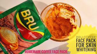 BRU Coffee Face Pack for Skin Whitening  How to make coffee face pack at home DIY coffee face pack [upl. by Llemaj17]