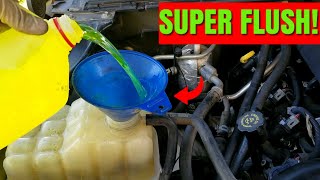 How To Flush Your Coolant System  Chevy Silverado Coolant Change Drain amp Fill [upl. by Nalak]