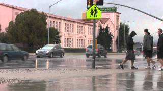 Cars splashing puddles on pedestrians [upl. by Marutani]