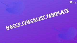 HACCP checklist template [upl. by Eilesor]