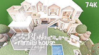 Blush Large Family House  Bloxburg Build [upl. by Aihsek]