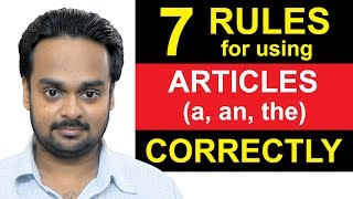 Articles a an the  Lesson 1  7 Rules For Using Articles Correctly  English Grammar [upl. by Mezoff903]