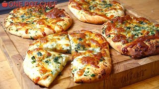 Cheesy Garlic Bread Mini Pizzas  One Pot Chef [upl. by Hayward]