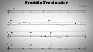 Freddie freeloader  Play along  Bb instruments [upl. by Anayia363]