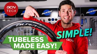 Tubeless Made Easy  How To Set Up Tubeless Road Tyres [upl. by Erv]