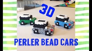 3D Perler Bead CarCute Mini Car Tutorial [upl. by Jacinto]