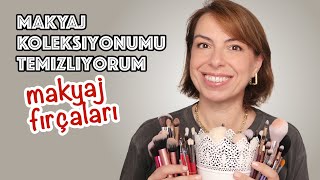 MAKYAJ KOLEKSİYONUMU TEMİZLİYORUM  MAKYAJ FIRÇALARI [upl. by Nesto]