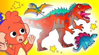 Learn Dinosaurs for Kids  Dinosaur Cartoon videos  TRex Giganotosaurus  Club Baboo [upl. by Bronnie]