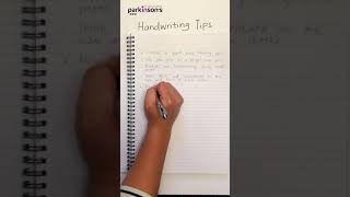 Handwriting tips for people living with Parkinsons [upl. by Jerol]