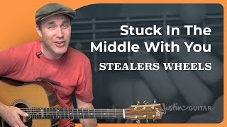 Stuck In The Middle With You  Easy Guitar Lesson  Stealers Wheels [upl. by Afrikah905]