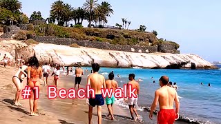 1 Beach walk today Del Duque Tenerife Spain 4K [upl. by Anifled82]