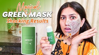 Does This Green Mask work  i am SHOCKED 🙀  Green mask stick [upl. by Atinar226]