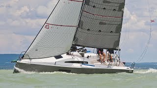 L30 One Design Family Racer  Test sailing 23 knots Balaton 2017 [upl. by Sirk943]