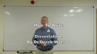 How To Write A Dissertation at Undergraduate or Masters Level [upl. by Hoagland]