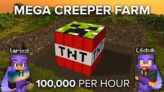 We Built the Biggest Creeper Farm in Minecraft Survival [upl. by Ciprian937]