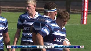 Premier Interschools Rugby 2021  Paarl Boys High vs Grey College [upl. by Eadrahs]