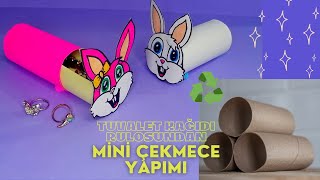 MİNİ ÇEKMECE YAPIMI  TUVALET KAĞIDI RULOSUNDAN NELER YAPILIR  RECYCLE  DIY [upl. by Jocko]