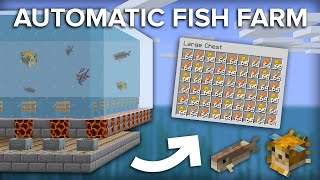 Minecraft Fully Automatic Fish Farm  6000 Items Per Hour  116117 [upl. by Elton]