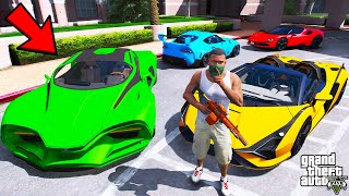 Franklin Stealing Billionaires Secret Sports Cars In GTA 5  SHINCHAN and CHOP [upl. by Sirrap]