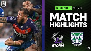 NRL 2023  Storm v Warriors  Match Highlights [upl. by Volney]