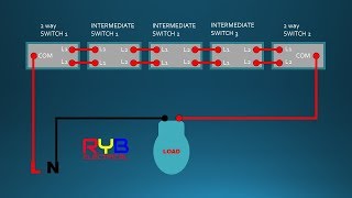 intermediate switch3 way switch connection wiring diagram [upl. by Ferino]