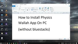 How to install Physics Wallah App on PC without BlueStacks [upl. by Notanhoj]