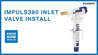 Geberit IMPULS380 Inlet Valve Installation [upl. by Solon]