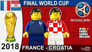 World Cup Final 2018 • France vs Croatia 42 • Moscow 15072018 All Goals Highlights Lego Football [upl. by Eirellav247]