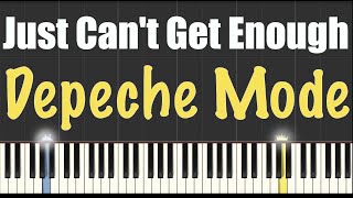 Just Cant Get Enough  Depeche Mode  Piano Tutorial [upl. by Karas]