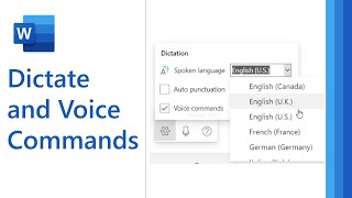 How to use Dictation and voice commands in Microsoft Word 2021 [upl. by Maxima]