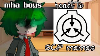 ˚ ₍🗒₎┊⃗ MHA boys react to SCP Memes⌇🥛🖇 Original ♥︎ᵎ [upl. by Ungley]