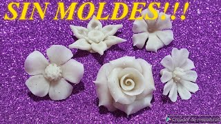 COMO HACER FLORES CON PORCELANA FRIA SIN MOLDES [upl. by Lynd106]