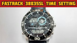 How To Setting Time a Fastrack Digital Watch 38035SL  SolimBD [upl. by Yrojram]