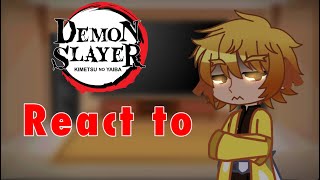 Demon Slayer reacts to… Zenitsu   Angst  Read desc [upl. by Enneirda]