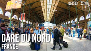 Gare du Nord Paris  Largest Trainstation in Europe  🇫🇷 France 4K HDR Walking Tour [upl. by Fritze165]