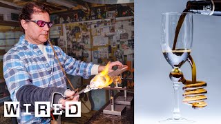 Scientific Glass Blower Makes Beer Glasses  WIRED [upl. by Lamdin]