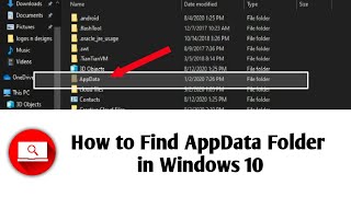 How to Find the AppData Folder in Windows 10 [upl. by Heidi]