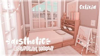 Bloxburg  2Story Aesthetic Family Home Interior  House Build  100k [upl. by Kristos]