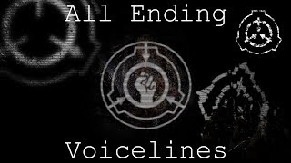 All Ending Voicelines with Sutbtitles  SCP  Containment Breach v1311 [upl. by Rebbecca809]