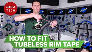 How To Fit Tubeless Rim Tape  GCN Tech Monday Maintenance [upl. by Baumann]