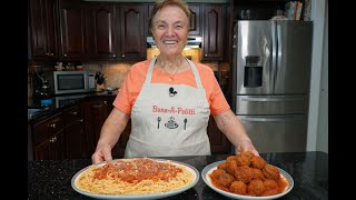 Italian Grandma Makes Meatballs and Spaghetti [upl. by Inalak947]