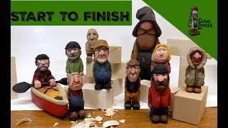 Woodcarving How To Carve A Little Man Start To Finish Full Tutorial [upl. by Larsen]