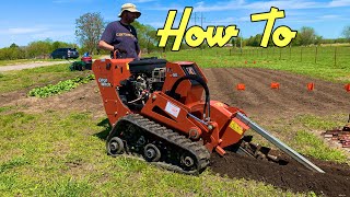 Operating a Trencher  DIY [upl. by Dnaleel]