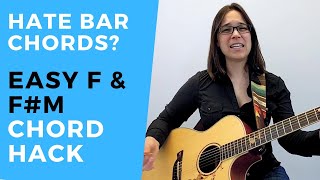 The Easy F major Chord and Easy F Minor Chord for Guitar [upl. by Deryl]