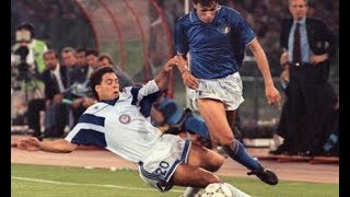 Maldini in WC 1990  Defending and attacking skills [upl. by Aggie]