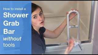 How to Install a Shower No Drill Grab Bars [upl. by Etteiram418]