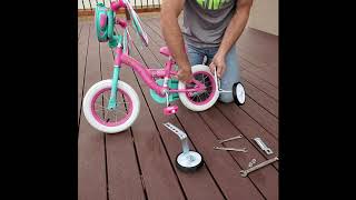 How To Install ENTRY Bicycle Training Wheels [upl. by Nehgem]