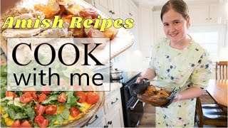 Amish Recipes  Mennonite Style Cooking 3 meals  6 recipes [upl. by Oynotna209]